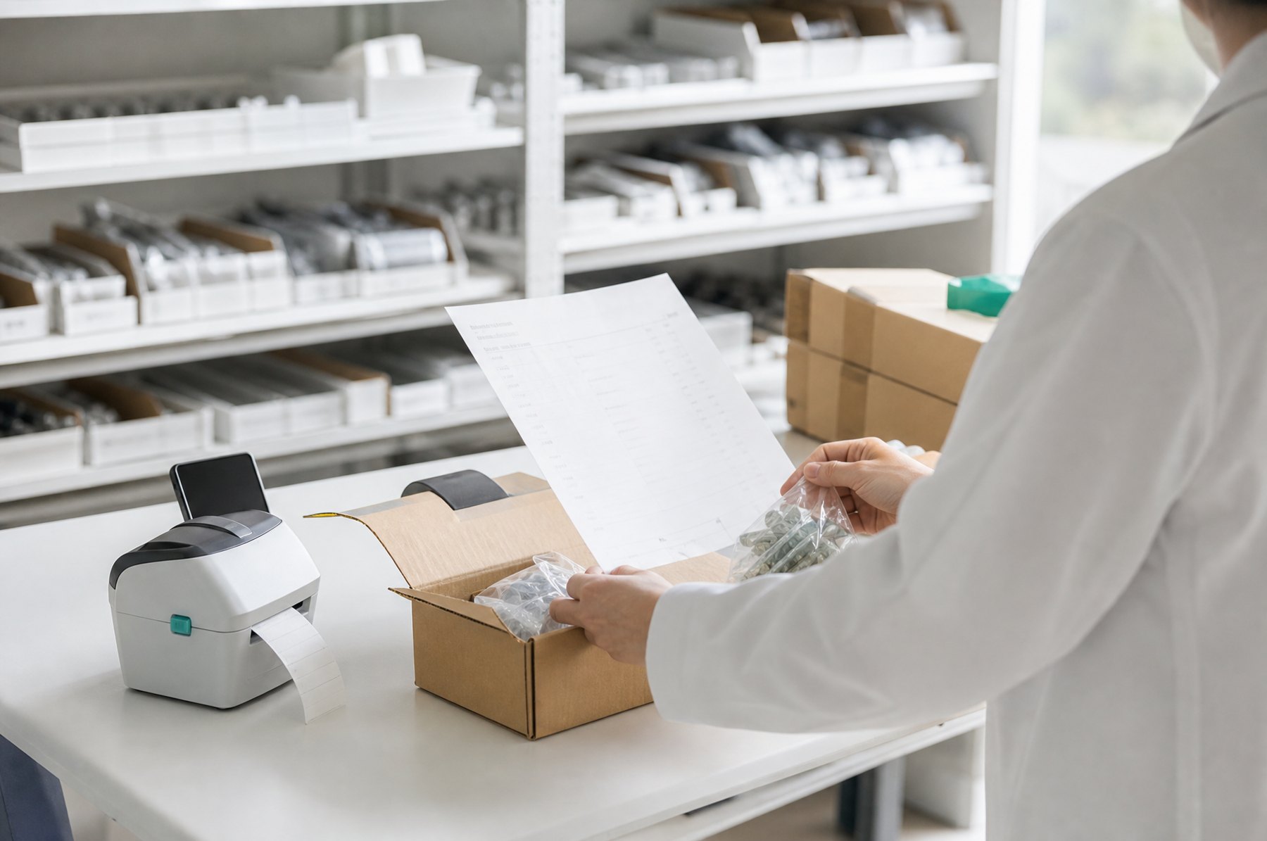 金物の注文内容を確認し出荷を準備する業務のイメージ